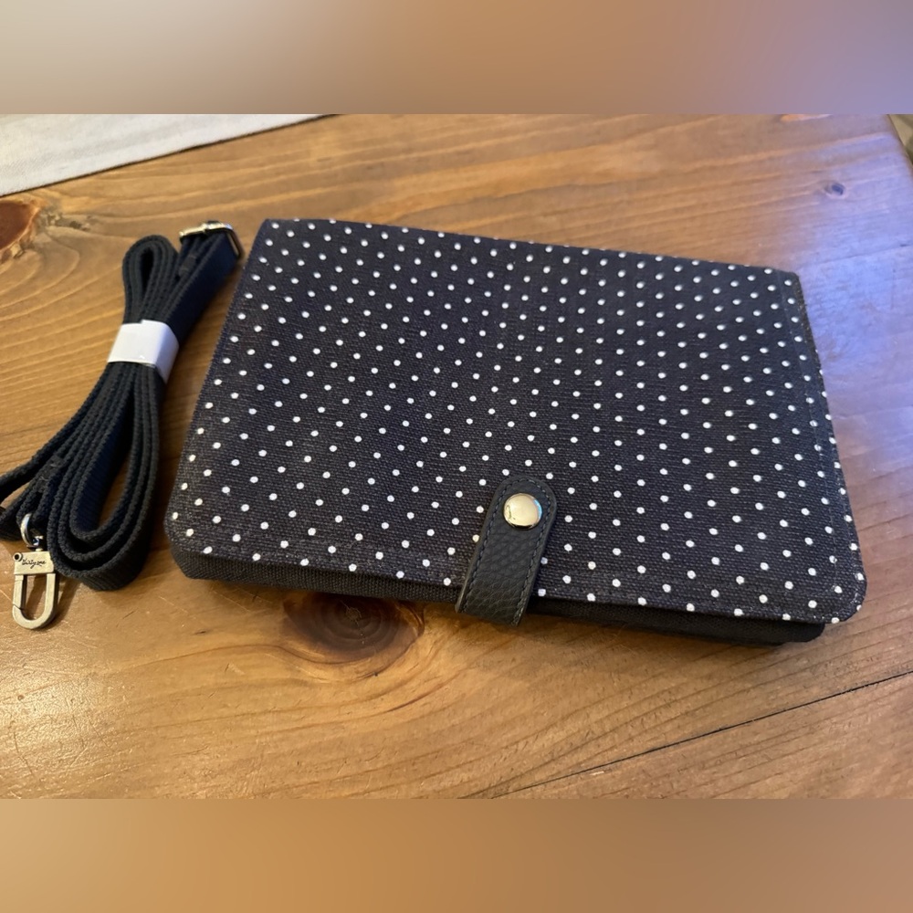 NWT - Thirty One Double Up Crossbody in Gray and White